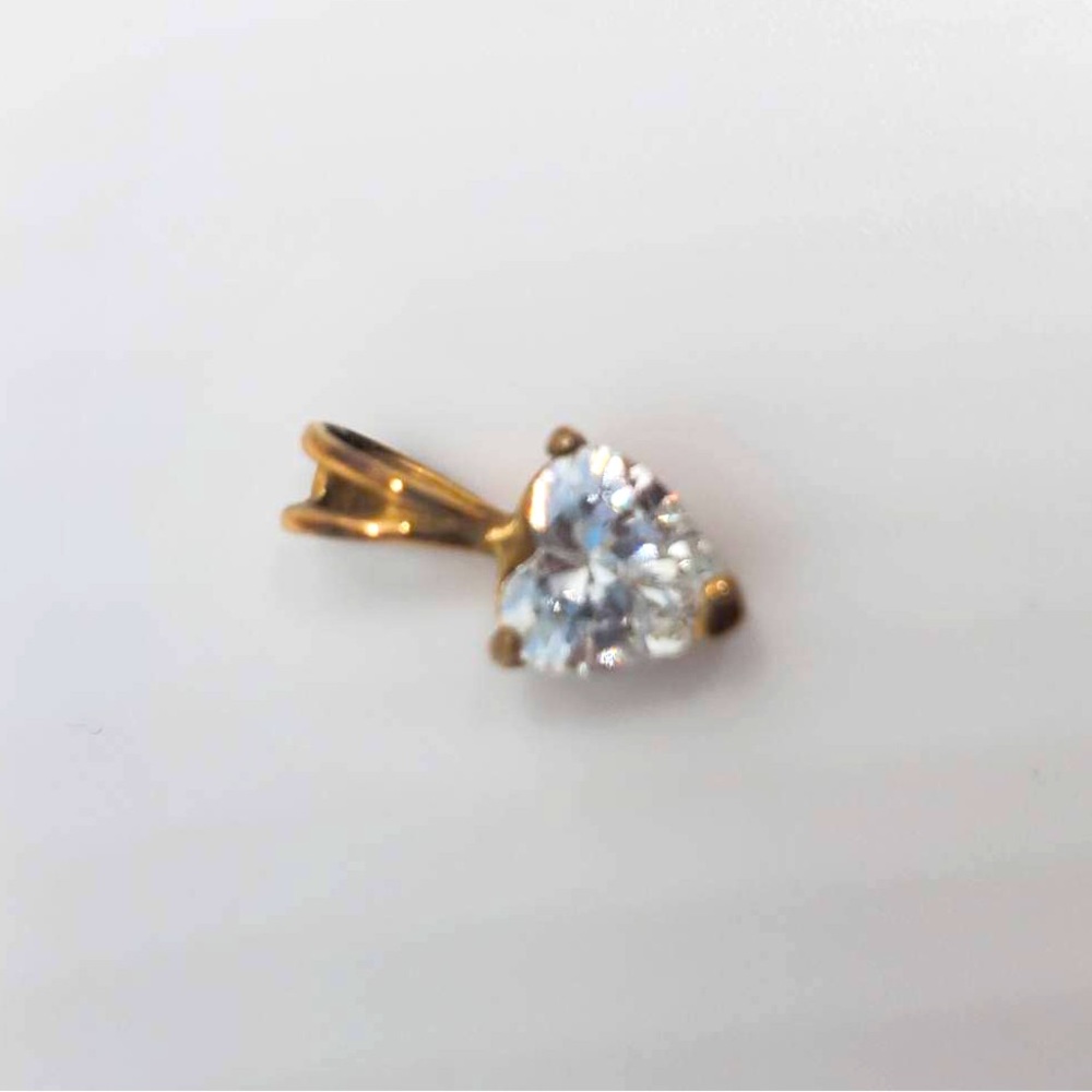Sterling Silver CZ Heart Pendant